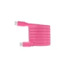 Câble USB-C mâle/USB-C mâle plat 1 m - Charge 60W (3A/20V) - USB 2.0 - fuchshia - ne s'emmêle pas