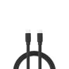 Câble USB-C mâle/USB-C mâle plat 1 m - Charge 60W (3A/20V) - USB 2.0 - noir - ne s'emmêle pas