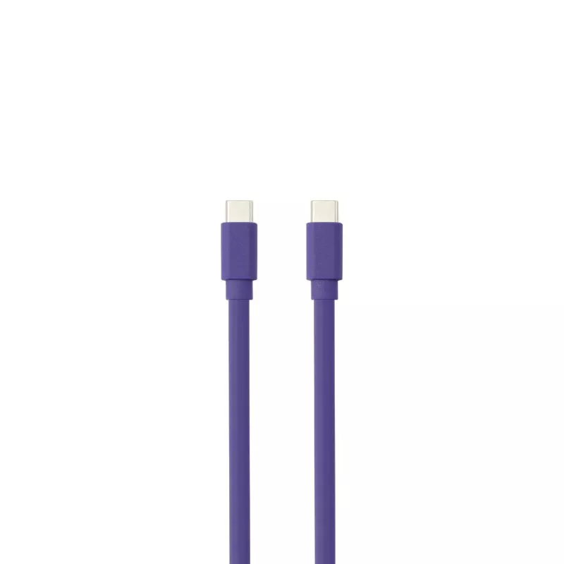 Câble USB-C mâle/USB-C mâle plat 1 m - Charge 60W (3A/20V) - USB 2.0 - violet - ne s'emmêle pas