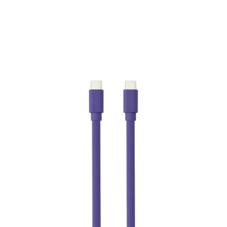 Câble USB-C mâle/USB-C mâle plat 1 m - Charge 60W (3A/20V) - USB 2.0 - violet - ne s'emmêle pas