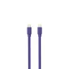 Câble USB-C mâle/USB-C mâle plat 1 m - Charge 60W (3A/20V) - USB 2.0 - violet - ne s'emmêle pas
