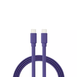 Câble USB-C mâle/USB-C mâle plat 1 m - Charge 60W (3A/20V) - USB 2.0 - violet - ne s'emmêle pas