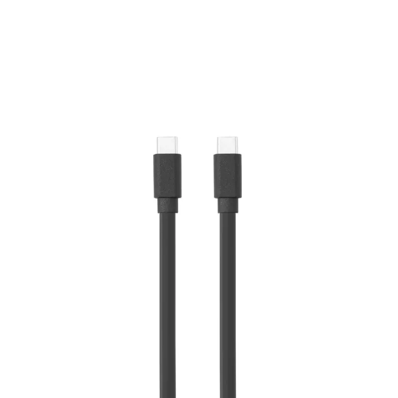 Câble USB-C mâle/USB-C mâle plat 2 m - Charge 60W (3A/20V) - USB 2.0 - noir - ne s'emmêle pas