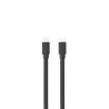 Câble USB-C mâle/USB-C mâle plat 2 m - Charge 60W (3A/20V) - USB 2.0 - noir - ne s'emmêle pas