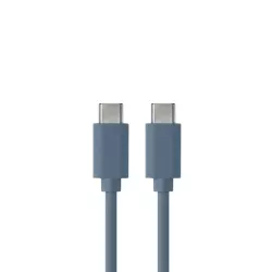 Câble USB-C/USB-C en silicone - USB 2.0 - Charge 3A/60W - 1.50m - bleu nuit