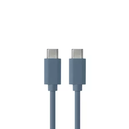 Câble USB-C/USB-C en silicone - USB 2.0 - Charge 3A/60W - 1.50m - bleu nuit
