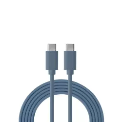 Câble USB-C/USB-C en silicone - USB 2.0 - Charge 3A/60W - 1.50m - bleu nuit