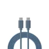 Câble USB-C/USB-C en silicone - USB 2.0 - Charge 3A/60W - 1.50m - bleu nuit
