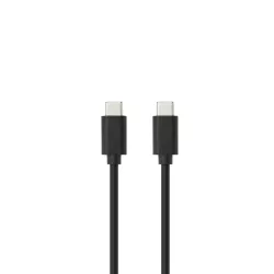 Câble USB-C/USB-C en silicone - USB 2.0 - Charge 3A/60W - 1.50m - noir