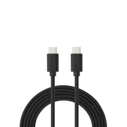 Câble USB-C/USB-C en silicone - USB 2.0 - Charge 3A/60W - 1.50m - noir