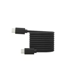 Câble USB-C/USB-C en silicone - USB 2.0 - Charge 3A/60W - 1.50m - noir
