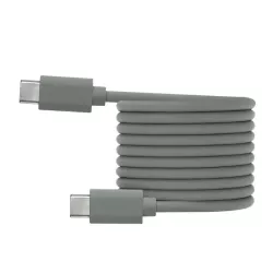 Câble USB-C/USB-C en silicone - USB 2.0 - Charge 3A/60W - 1.50m - vert kaki