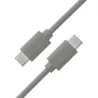 Câble USB-C/USB-C en silicone - USB 2.0 - Charge 3A/60W - 1.50m - vert kaki