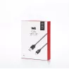 Câble USB-C mâle/USB A mâle tressé 1 m - USB 3.1 gen 2 - noir et blanc ne s'emmêle pas