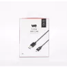 Câble USB-C mâle/USB A mâle tressé 1 m - USB 3.1 gen 2 - noir et blanc ne s'emmêle pas