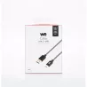 Câble USB-C mâle/USB A mâle tressé 2 m - USB 3.1 gen 1 - noir et blanc ne s'emmêle pas