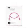 Câble USB-C mâle/USB A mâle plat 1 m - USB 3.1 gen 2 - fuchsia ne s'emmêle pas