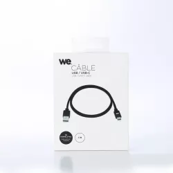 Câble USB-C mâle/USB A mâle plat 1 m - USB 3.1 gen 2 - noir ne s'emmêle pas