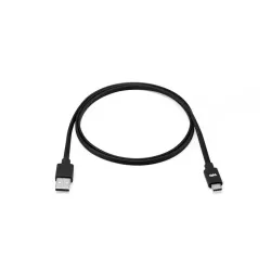 Câble USB-C mâle/USB A mâle plat 1 m - USB 3.1 gen 2 - noir ne s'emmêle pas