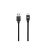Câble USB-C mâle/USB A mâle plat 2 m - USB 3.1 gen 1 - noir ne s'emmêle pas