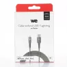 Câble USB/Lightning mâle/mâle avec cordon en nylon + kevlar 400D - 1m