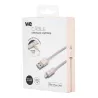 Câble USB/Apple Lightning nylon LED 1m coloris OR ROSE LED rouge en charge LED verte chargé