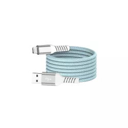 Câble USB /Lightning magnétique, USB 2,0 - 5V/2,4A / 12W, 1mètre Bleu