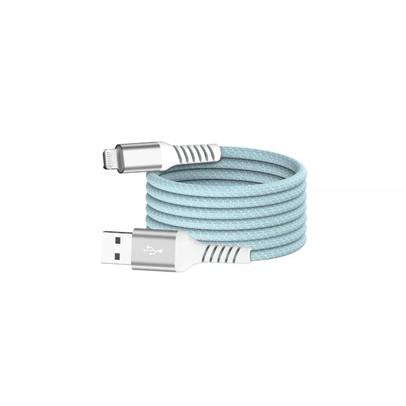 Câble USB /Lightning magnétique, USB 2,0 - 5V/2,4A / 12W, 1mètre Bleu