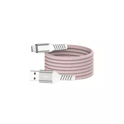 Câble USB /Lightning magnétique, USB 2,0 - 5V/2,4A / 12W, 1mètre Rose