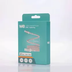 Câble USB /Lightning magnétique, USB 2,0 - 5V/2,4A / 12W, 1mètre Rose