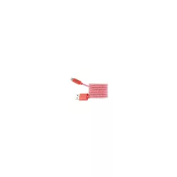 Câble USB/Lightning nylon tressé 1m - rouge & blanc