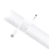 Câble Apple USB/lightning plat: évite de faire des noeuds 1m blanc - en silicone