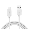 Câble USB/Lightning en silicone - 1m - blanc