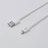 Câble USB/Lightning en silicone - 1m - blanc