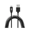 Câble USB / Lightning torsadé 2m - noir