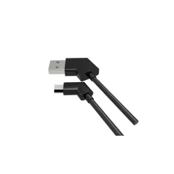 Câble USB/Micro USB pivotant possibilité de mettre droit ou coudé des 2 côtés - noir 1M