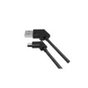 Câble USB/Micro USB pivotant possibilité de mettre droit ou coudé des 2 côtés - noir 1M
