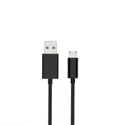 Câble USB/Micro USB pivotant possibilité de mettre droit ou coudé des 2 côtés - noir 1M