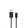 Câble USB/Micro USB pivotant possibilité de mettre droit ou coudé des 2 côtés - noir 1M