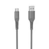 Câble USB/Micro-USB mâle/mâle avec cordon en nylon + kevlar 400D - 1m