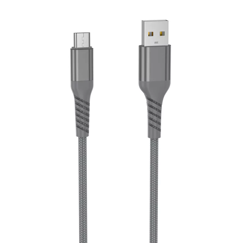 Câble USB/Micro-USB mâle/mâle avec cordon en nylon + kevlar 400D - 2m