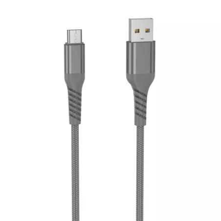 Câble USB/Micro-USB mâle/mâle avec cordon en nylon + kevlar 400D - 2m
