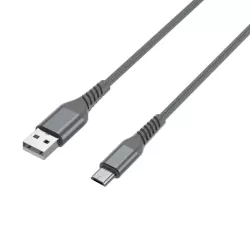 Câble USB/Micro-USB mâle/mâle avec cordon en nylon + kevlar 400D - 2m