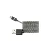 Câble USB/Micro USB Nylon 1m tressé noir et blanc connecteur Micro USB reversible