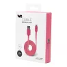 Câble USB/micro USB plat 1m fuchsia - reversible