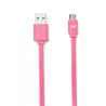 Câble USB/micro USB plat 1m fuchsia - reversible