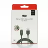 Câble USB/micro USB en silicone - 1m - vert kaki