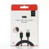 Câble USB/micro USB en silicone - 2m - noir