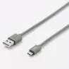 Câble USB/micro USB en silicone - 2m - vert kaki