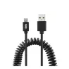 Câble USB / micro USB torsadé 2m - noir
